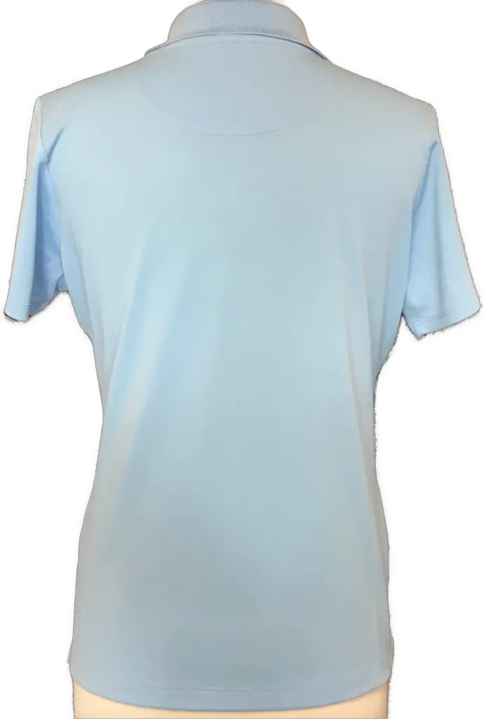 Women's Donald Ross Blue Pique Golf Polo w/ Logo Size M
