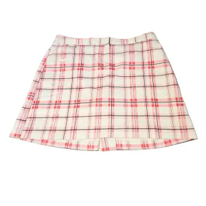 Women's Izod XFG Stretch Red White and Black Plaid Golf Skort Size 12