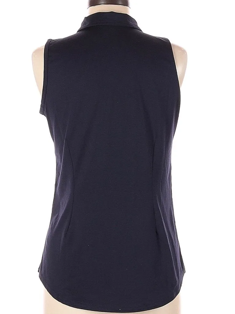 Women's Navy Sleeveless Golf Polo with Confetti Placket Size M MSp$90