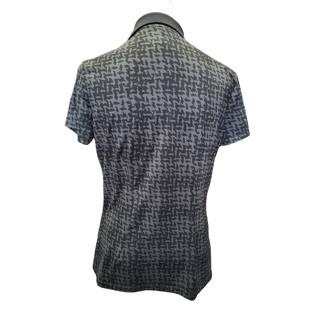 Women's Nike Golf Black & Gray Print Polo Size M MSP$60