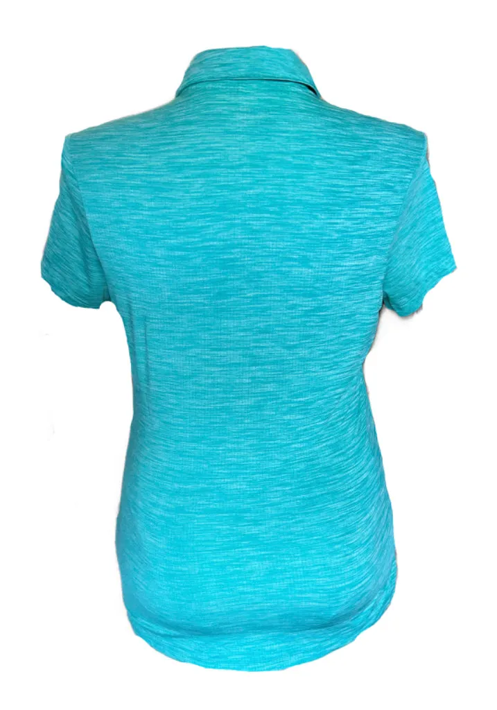 Women's Nike Golf Teal Heather Short Sleeve Polo Size L MSP$58