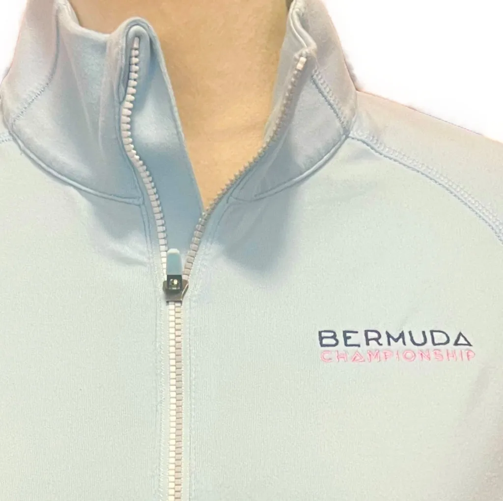 Women's Puma Baby Blue Zip Pullover w/ Logo Size L