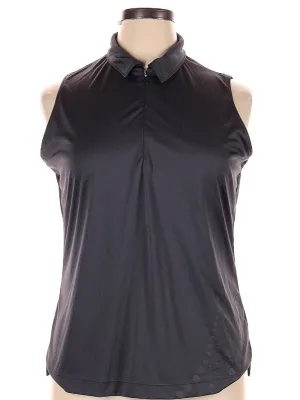 Women's Slazenger Dark Gray Sleeveless Zip Golf Polo Size XL