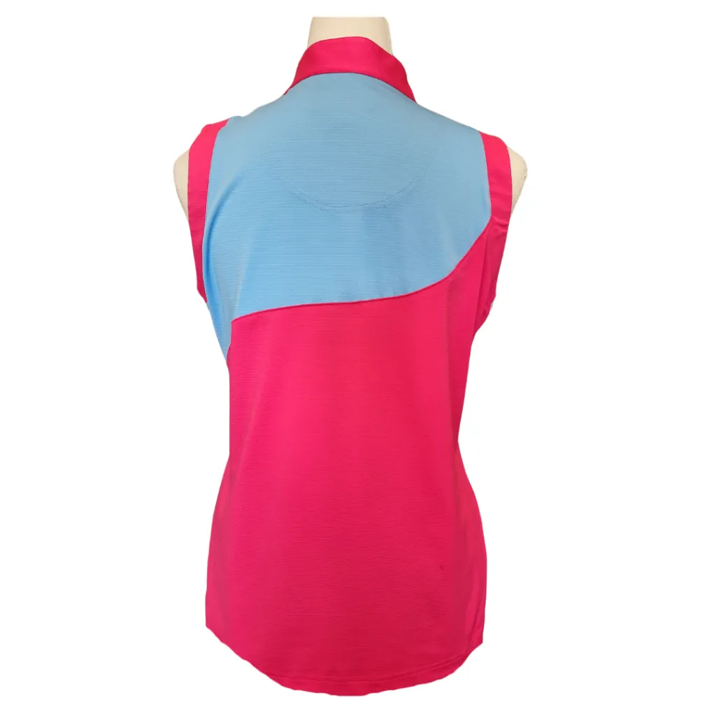 Women's Sport Haley Pink & Blue Sleeveless Golf Top Size M MSP$79