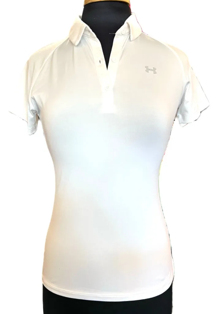 Women's Under Armour Heatgear Solid Fitted Golf Polo Size XS