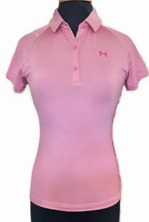 Women's Under Armour Heatgear Solid Fitted Golf Polo Size XS