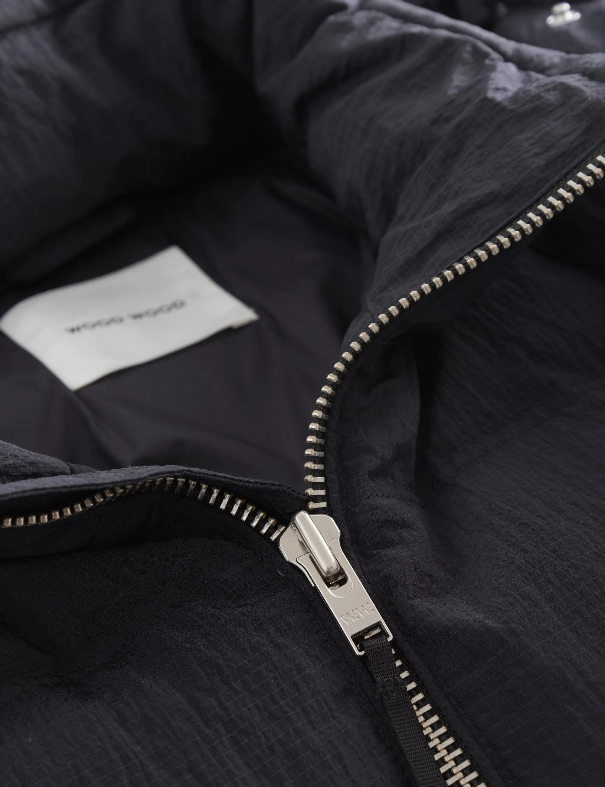 Wood Wood Ventus Tech Stripe Down Jacket - Black