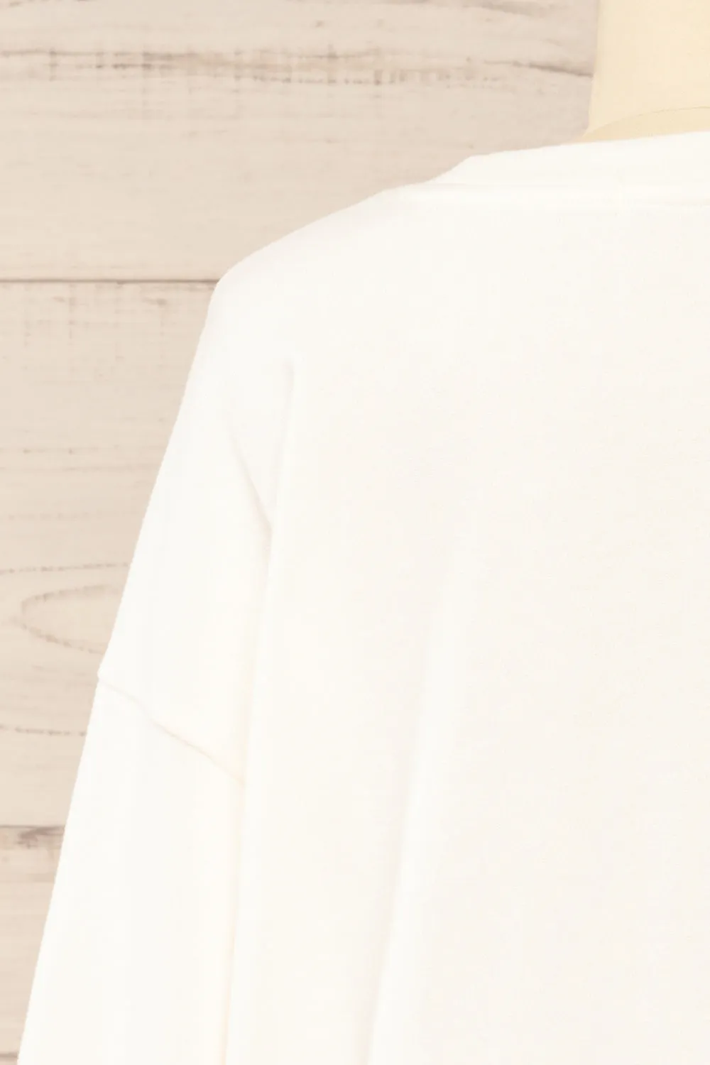Wrenley | Embroidered White Crewneck
