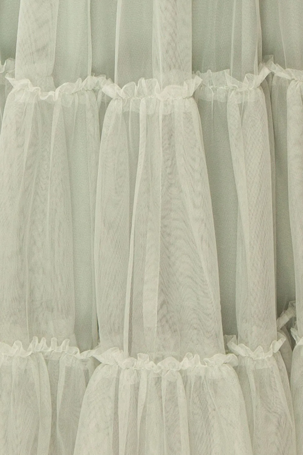 Yotsuba Sage | Tiered Tulle Midi Skirt