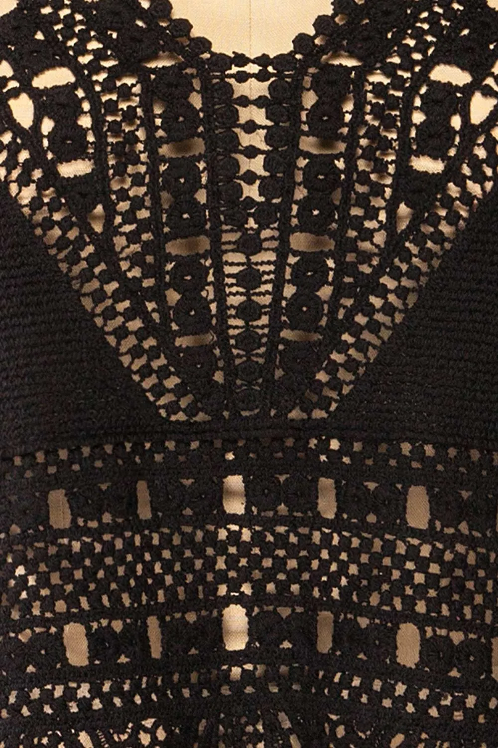 Zagreb Black | Crochet Cropped Cami