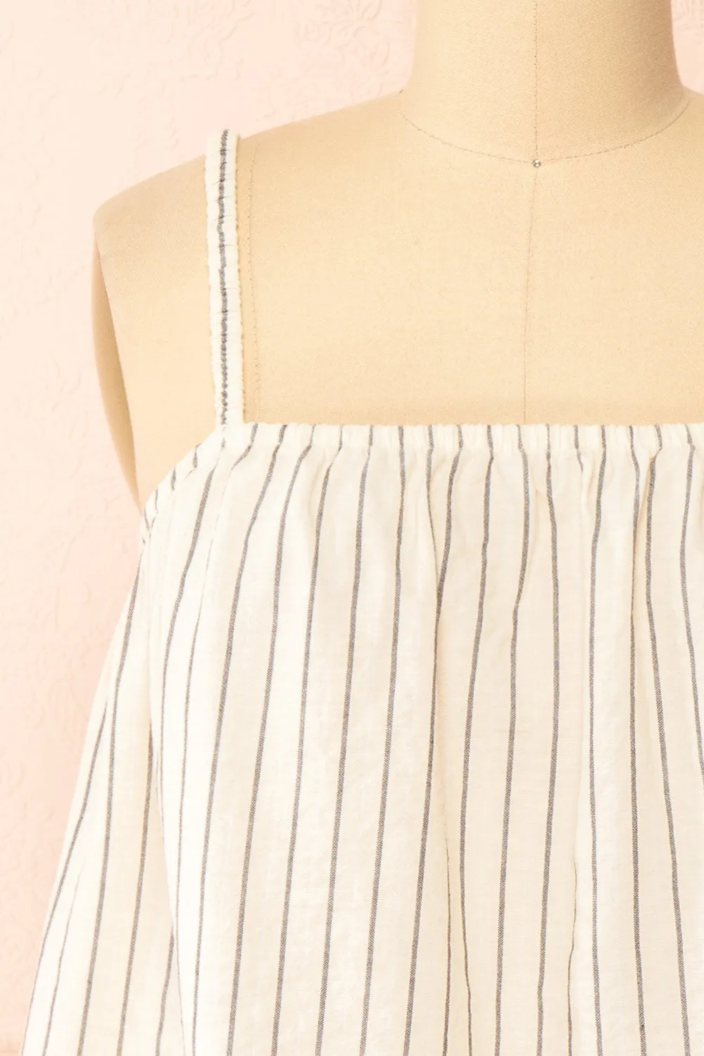 Zillah | Ivory Striped Loose Tank Top