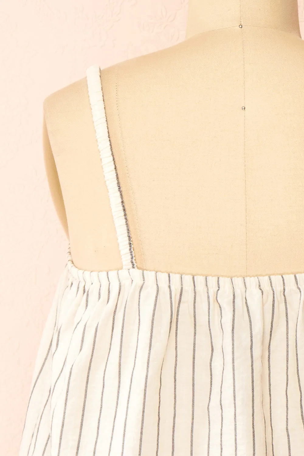 Zillah | Ivory Striped Loose Tank Top
