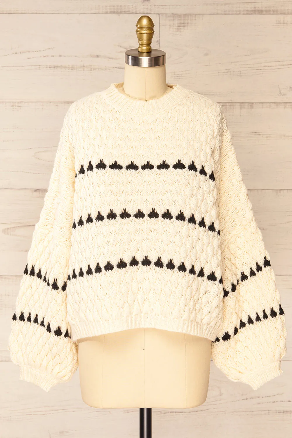 Zoar Ivory | Overzised Knit Sweater