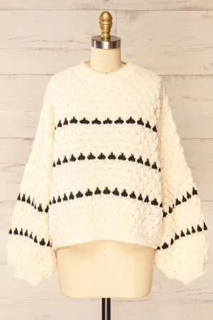 Zoar Ivory | Overzised Knit Sweater