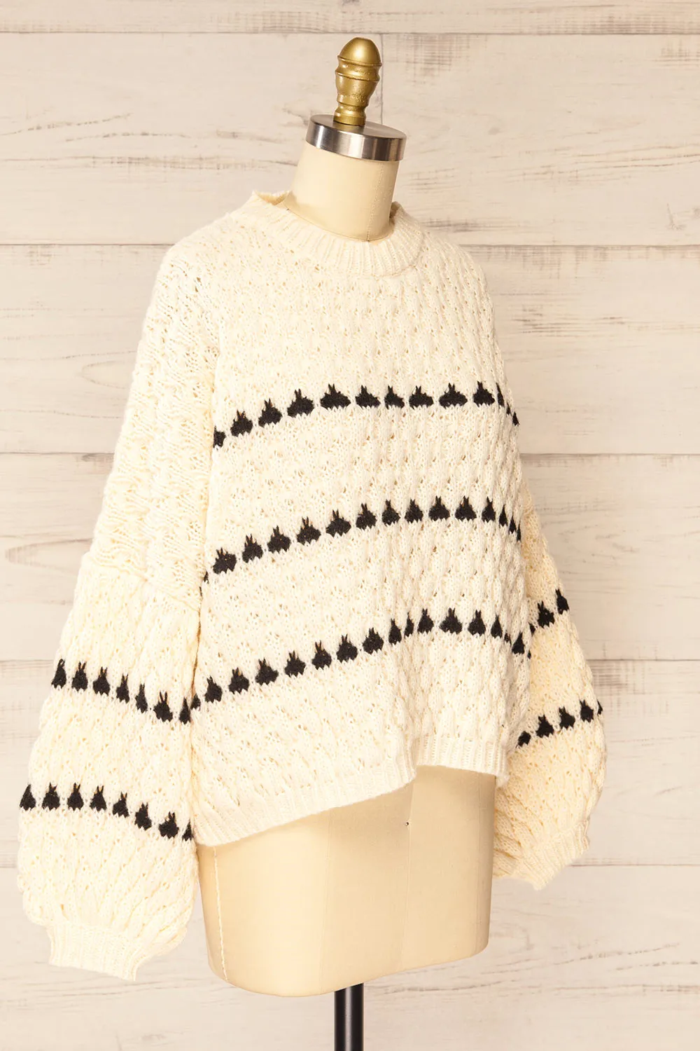 Zoar Ivory | Overzised Knit Sweater