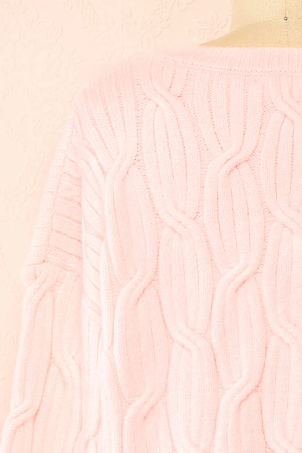 Zorane | Pink Knit Sweater w/ Satin Bows