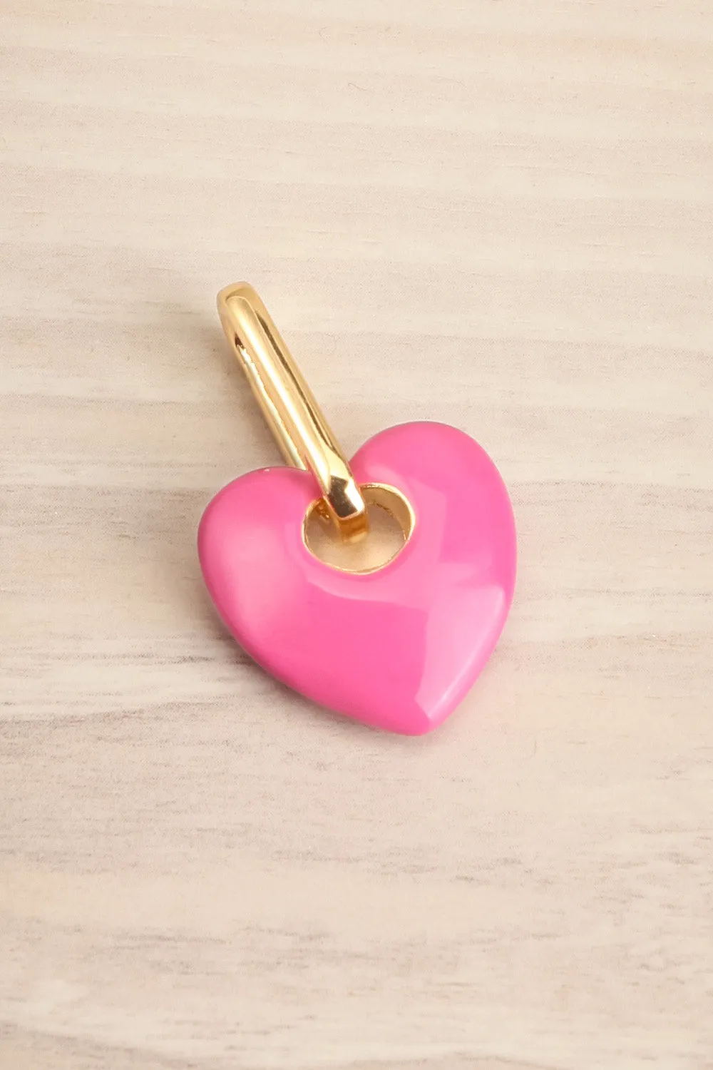 Zuciya | Gold-Plated Pink Heart Charm