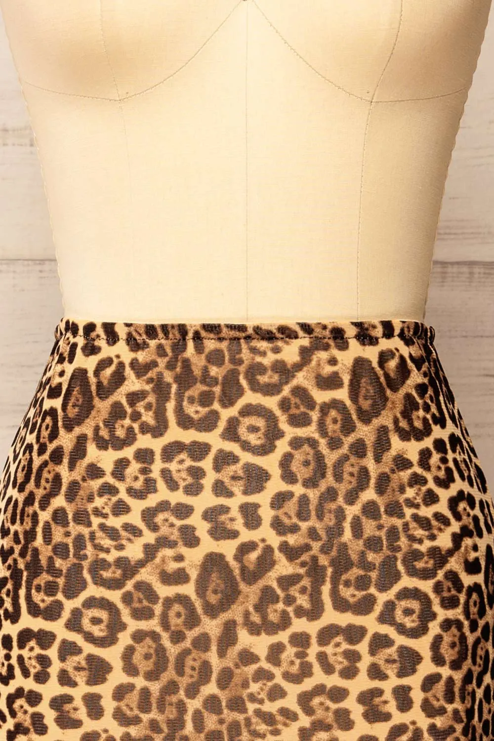 Zyran | Long Leopard Print Skirt