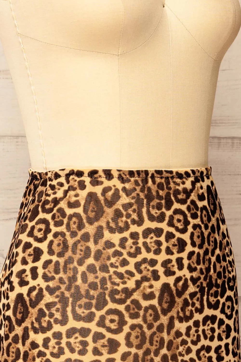 Zyran | Long Leopard Print Skirt